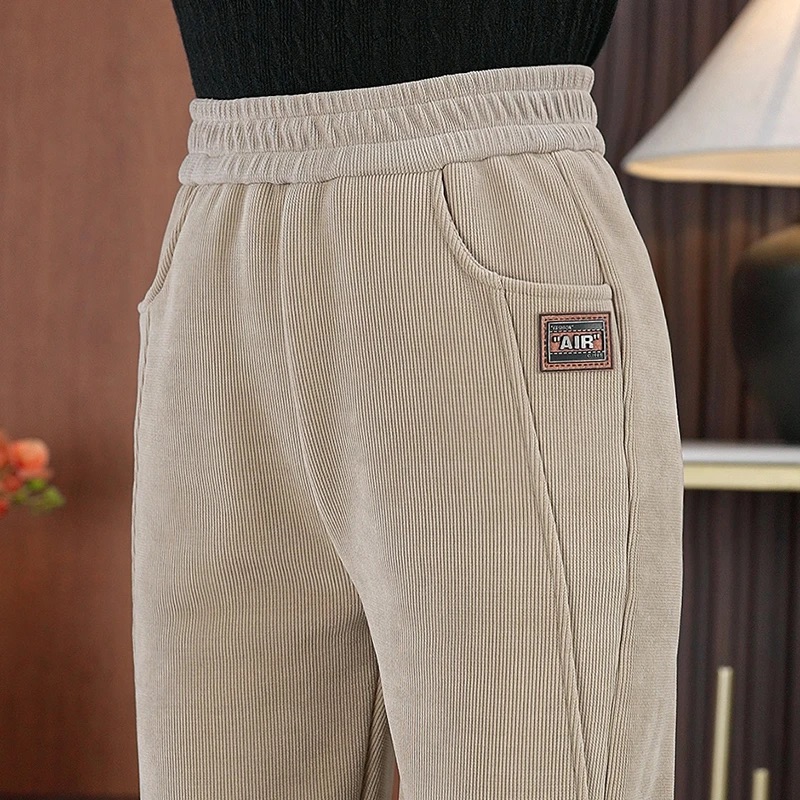 冬季加绒加厚保暖休闲裤