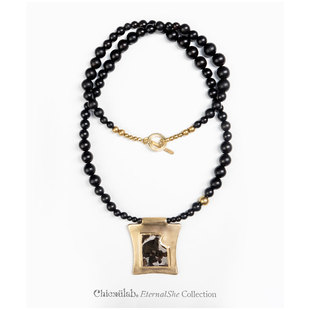 奇虚乐Chicxūlab 须弥Meru 黄铜镶Sericho橄榄陨铁黑檀串珠项链