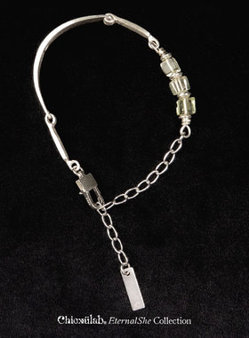 奇虚乐Chicxūlab 方外Outlands 利比亚陨石玻璃串珠素银手链