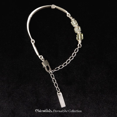 奇虚乐Chicxūlab 方外Outlands 利比亚陨石玻璃串珠素银手链