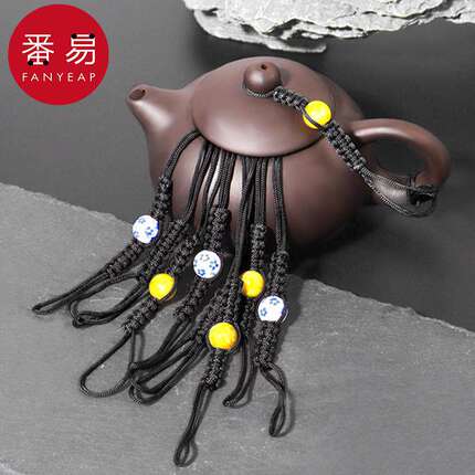 壶绳A1pn001-紫砂壶绳功夫茶具配件茶道零配茶壶盖绳保护茶壶