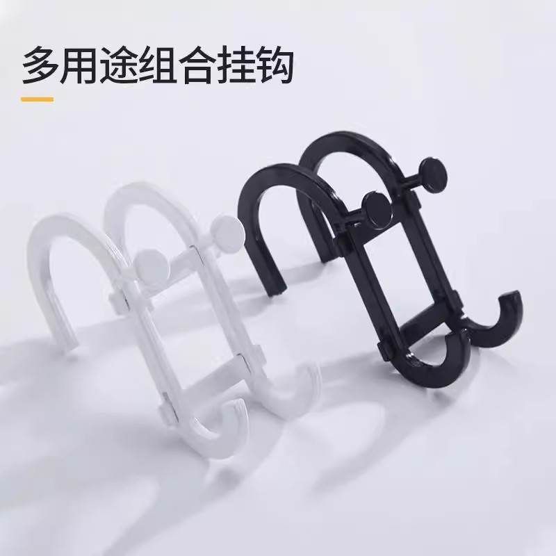 浴室免打孔多功能玻璃门滑套毛巾