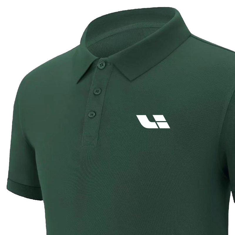 理想汽车工作服t恤短袖4s店工服定制男女翻领polo衫工衣工装墨绿