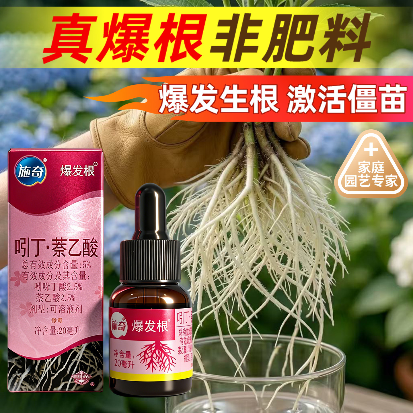 国光施奇萘乙酸强力生根粉生根剂根盼植物扦插移栽用液生根壮苗剂