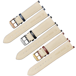 定制凹口手表带适配芙丽芙丽LADYBUBBLE系列西铁城罗西尼真皮表带