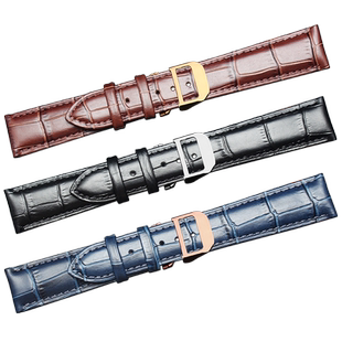 适配原装积家男手表真皮表带月相大师小丑约会翻转鳄鱼纹牛皮表链