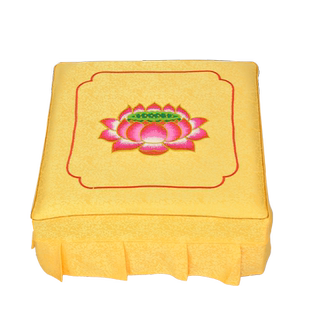 庄严品莲花拜垫套家用供佛换洗拜佛垫套子织花暗花绣花可定制布套