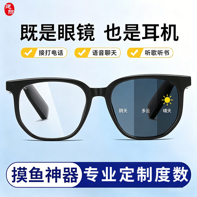 智能蓝牙音频眼镜听歌导航近视可配镜片太阳墨镜可定制度数防蓝光