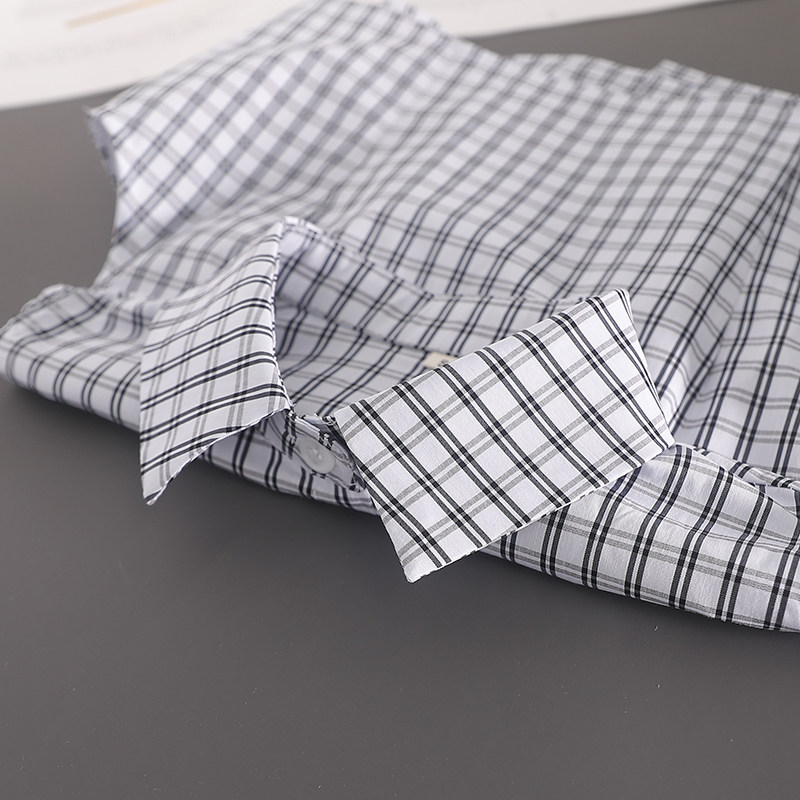 秋冬假领女生内搭衬衫棉格子衣领衬衣领休闲气质百搭打底毛衣领女