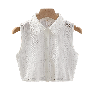 百搭风免烫娃娃领花边镂空假领子