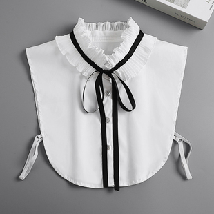 假领子女百搭假领衬衫 饰领蝴蝶结假衣领打底衬衣秋冬配毛衣领 棉装