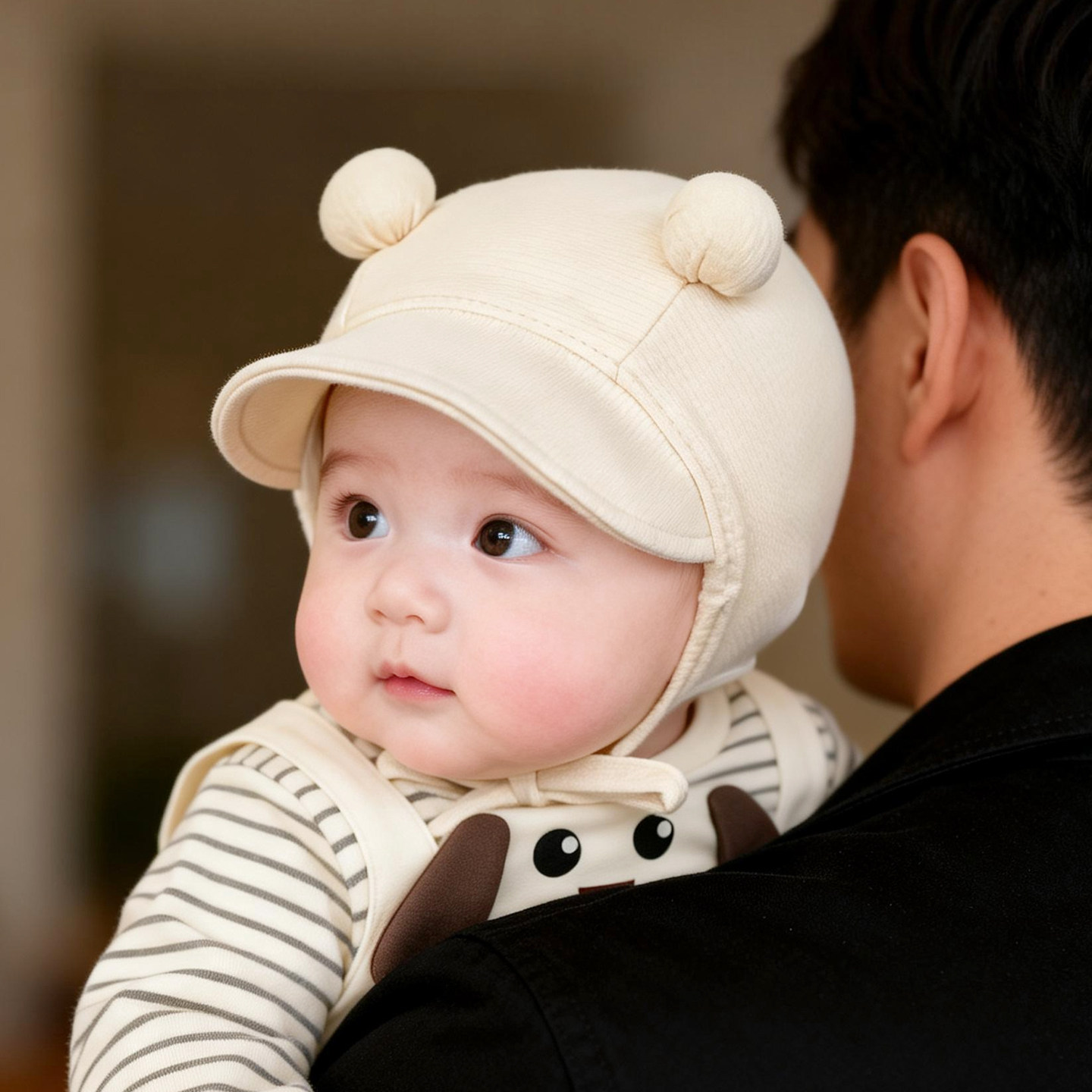 婴儿帽子春秋季宝宝男护囟门帽婴幼儿女护耳帽胎帽外出包头帽秋天