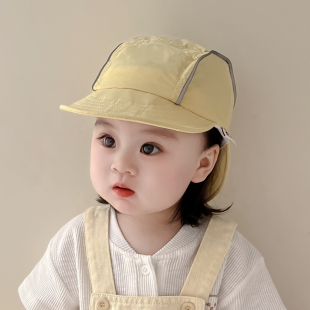 宝宝帽子春秋夏季 婴儿遮阳渔夫帽防紫外线防晒帽速干太阳帽潮 薄款