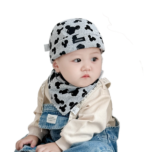 婴儿帽子春秋款宝宝男女海盗帽冬季小月龄头巾婴幼儿护囟门帽新款