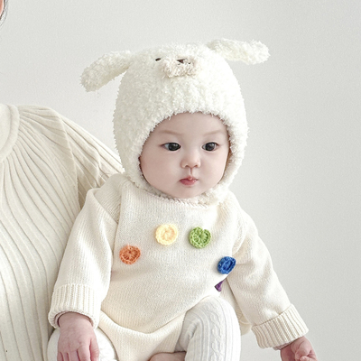 彼彼熊毛绒帽防风护耳