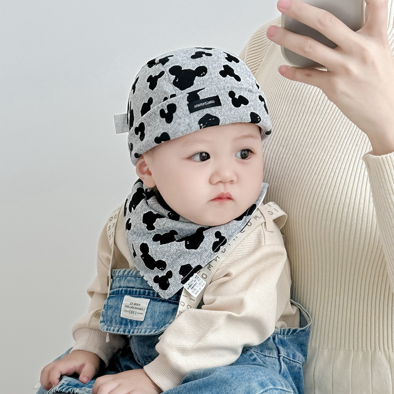 婴儿帽子春秋款宝宝男女海盗帽冬季小月龄头巾婴幼儿护囟门帽新款