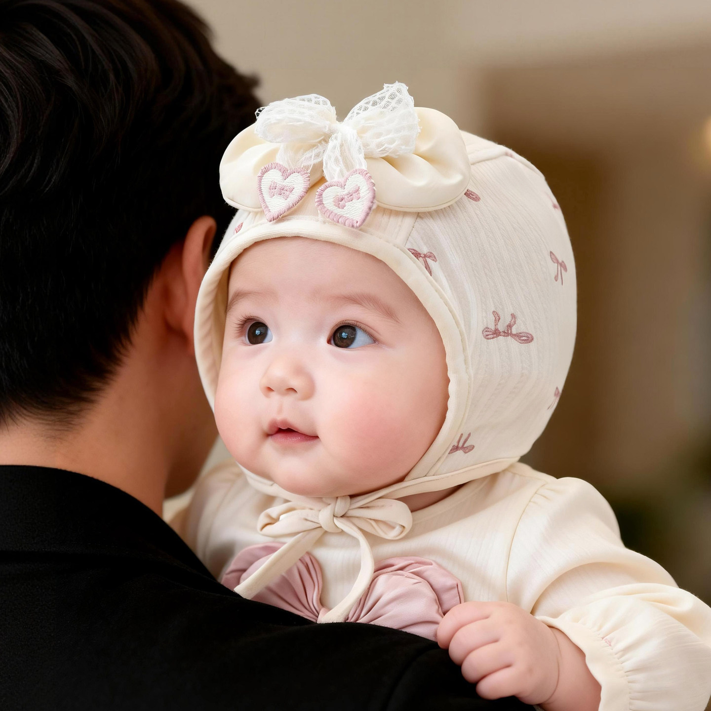 婴儿帽子春秋季薄款宝宝胎帽女婴幼儿护囟门包头帽秋冬护耳帽新款