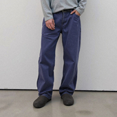 ATHIRI ROW风丹宁石墨灰法工蓝洗水Ross剪裁直筒合身牛仔裤