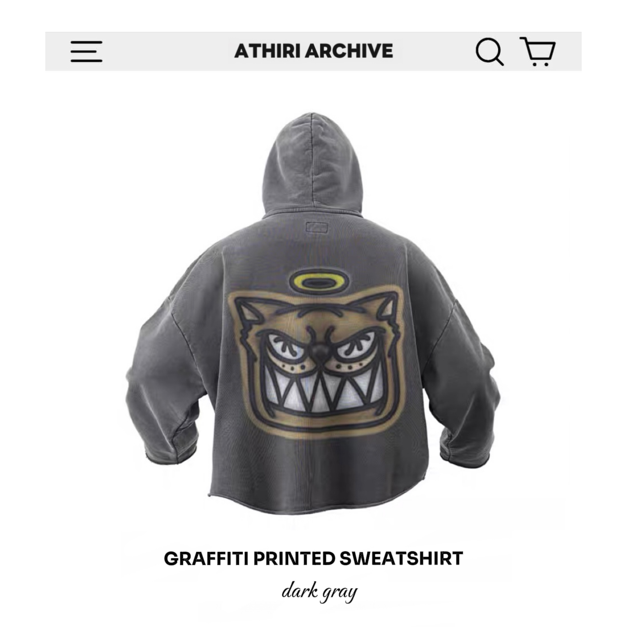 复古ATHIRI卫衣潮宽松