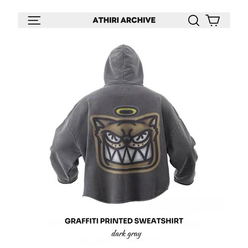 复古ATHIRI卫衣潮宽松