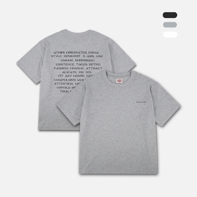 ATHIRI 螺纹软弹质感 ARMY印花通勤显身材合身短袖T恤男小领口