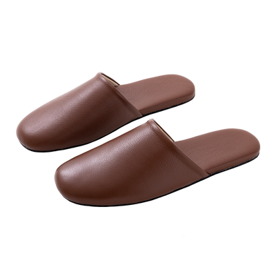 日式春秋季真皮家居拖鞋