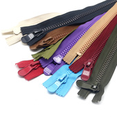 2条装 羽绒服口袋拉链8号15号20号黑树脂短拉链棉袄外套大拉锁配件