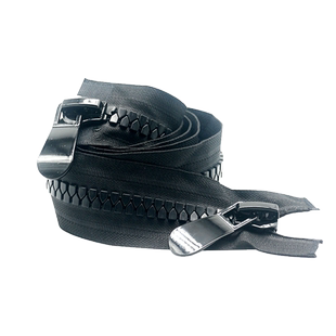 羽绒服拉链8号树脂粗齿双头双开大拉链衣服外套包包大号拉锁配件