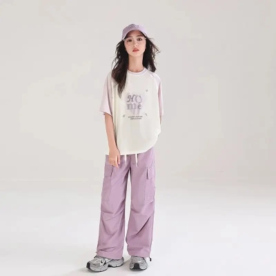 女童短袖t恤夏季2025新款初中生