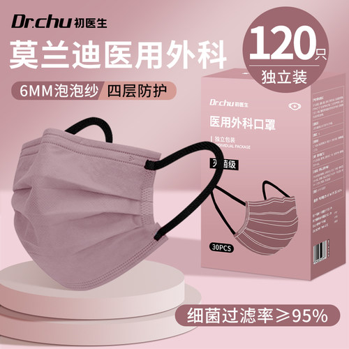 莫兰迪色女高颜值医用外科口罩