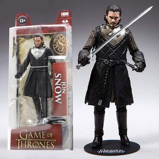 权利的游戏手办艾莉亚人物模型麦克法兰龙母夜王琼恩雪诺可动人偶