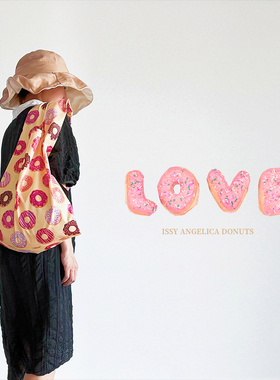 甜甜圈环保袋购物袋ISSY ANGELICA设计师baggu手提收缩便携收纳袋