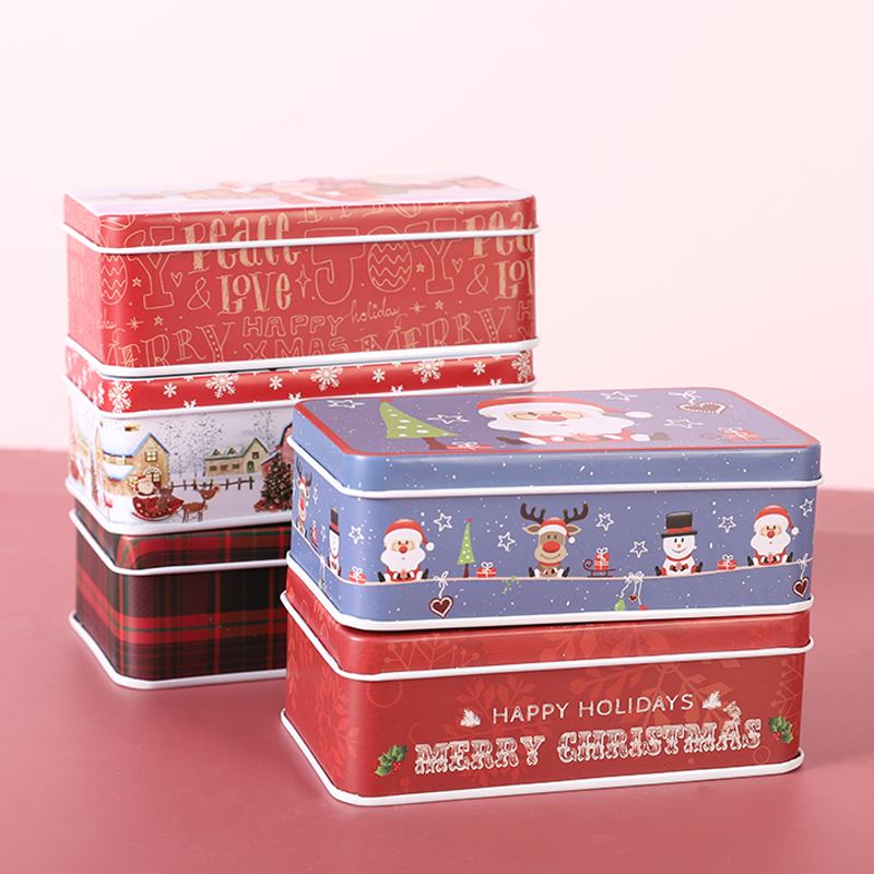 圣诞节日伴手小礼品盒巧克力喜糖曲奇饼干包装盒婚礼铁盒收纳盒子