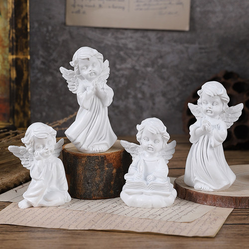 北欧迷你可爱小天使女孩摆件