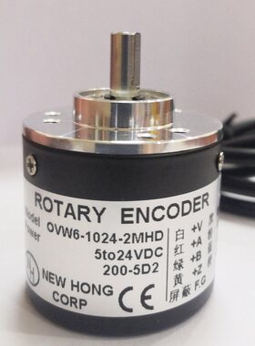24V全新增量编码器HTL反相 差分1024P/R1000线 线  OVW6-1024-2MH
