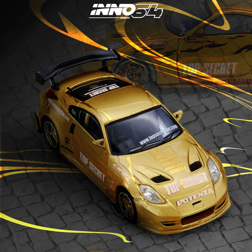 INNO1:64尼桑350ZTST-金色TOPSECRET THAILAND合金车模