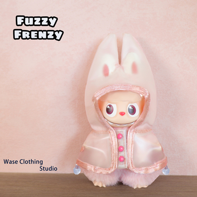FuzzyFrenzy四代labubu4.0拉布布10cm心底密码派对防水娃衣雨衣