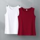 胖mm遮肉外穿上衣夏季 酒红色圆领无袖 打底t恤女大码 吊带背心内搭