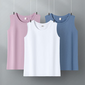 胖mm吊带纯棉t恤上衣内搭打底衫 无袖 背心女士外穿夏遮肚直筒大码