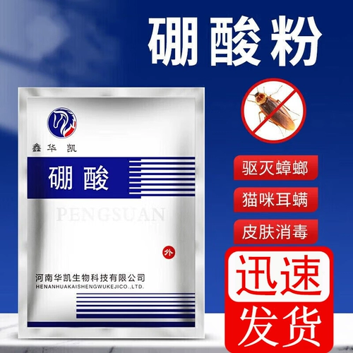 Борорная кислота порошок для таракана -медицины картофельный пюре из кухни домашнее гнездовое ингибирующее раствор влажную кожу и внешнее использование боры бора