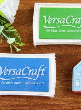 日本Tsukineko月猫布用印台大盒VersaCraft印泥多用印台橡皮章婚礼手工diy材料印油印章专用手账印章多色可选