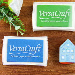 日本Tsukineko月猫布用印台大盒VersaCraft印泥多用印台橡皮章婚礼手工diy材料印油印章专用手账印章多色可选