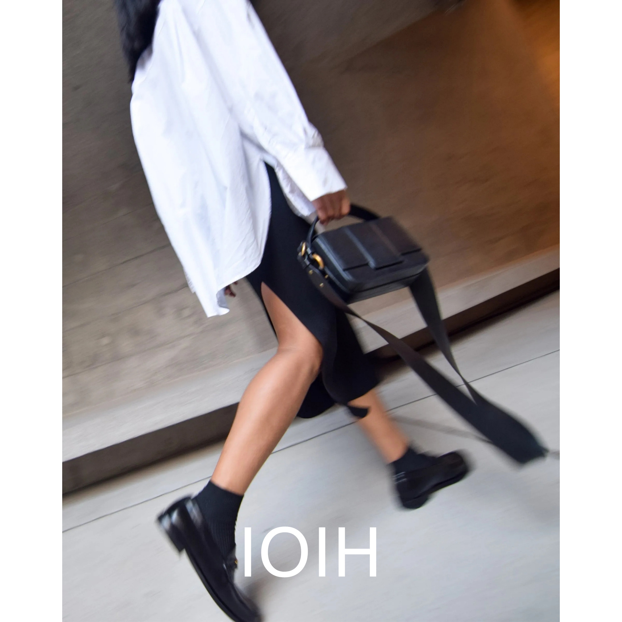 IOIH 日系方块形设计时尚百搭单肩斜挎包女简约手提包包