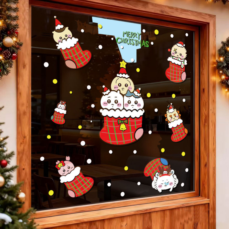 2026耶诞圣诞节装饰贴纸圣诞袜ch