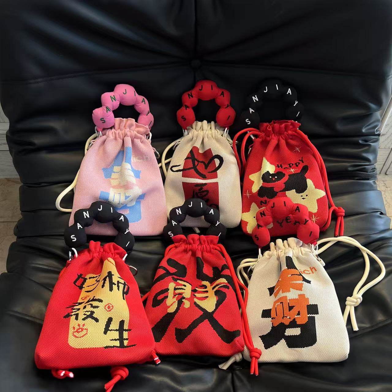 斜挎包新款小福袋包包新年喜庆女