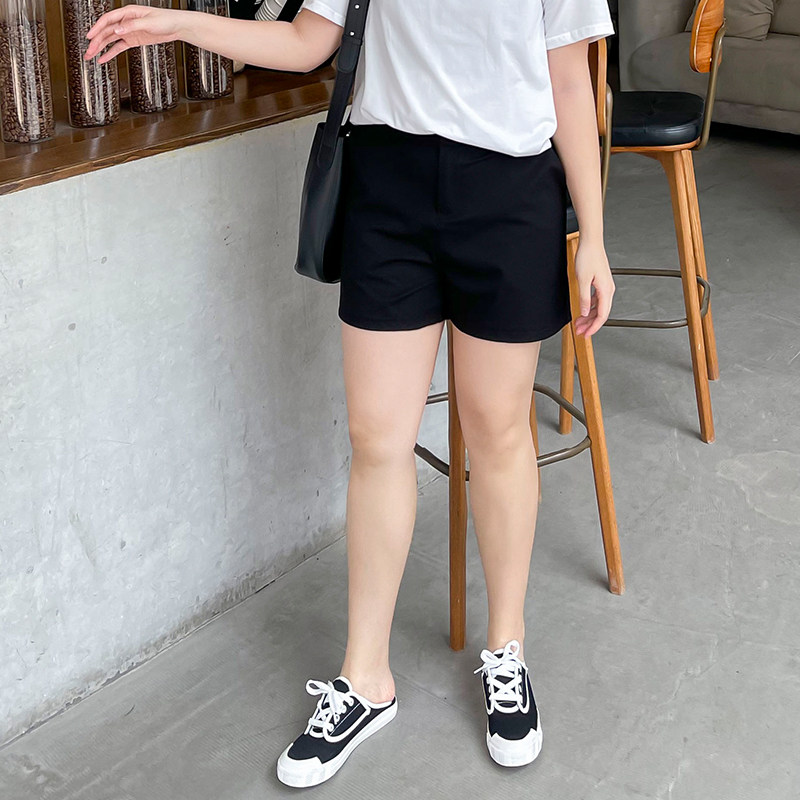 胖mm宽松显瘦夏季短裤女高腰直筒外穿休闲百搭遮肉减龄大码西装裤