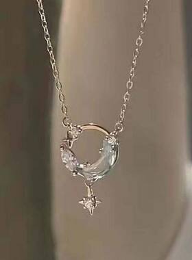 女锁骨链项银色金蝴蝶生日