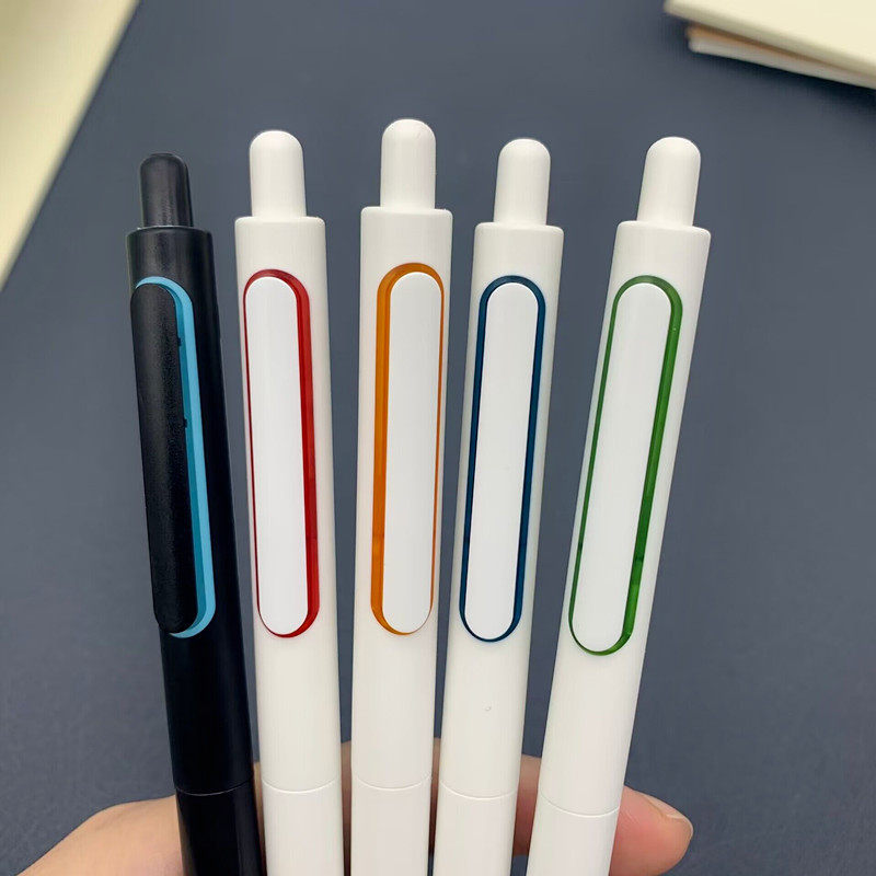 按动中性笔速干双珠顺滑太空舱黑笔学生办公考试