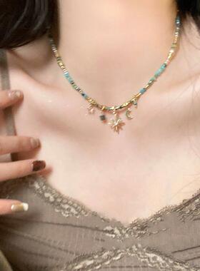 复古串珠叠戴项链女款波西