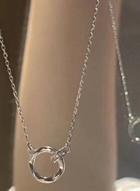 莫比乌斯项链女锁骨小众高